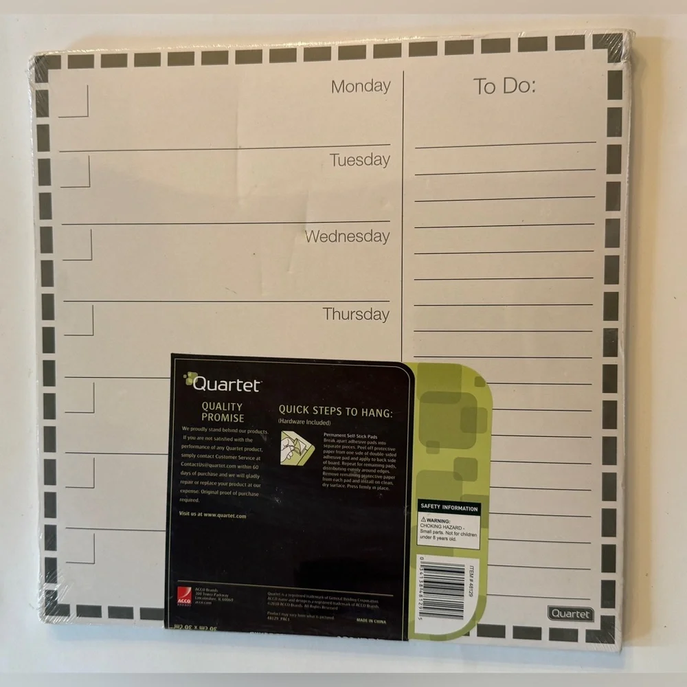 Quartet 12” x 12” Double Sided Dry-Erase Board